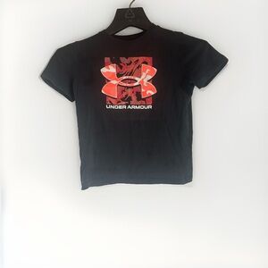 Under Armour Kid's Black & Orange T-Shirt | Size: Small